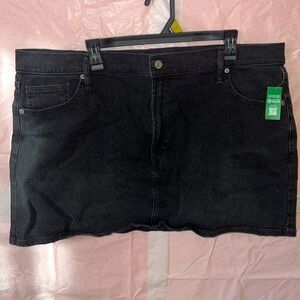 NWT The Gap Icon Denim Mini Skirt Black Wash Women’s Plus Size 20